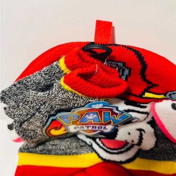 Berkshire Paw Patrol Marshall Ear Flap Hat & Mittens Set One Size Fits Most - Picture 9 of 11